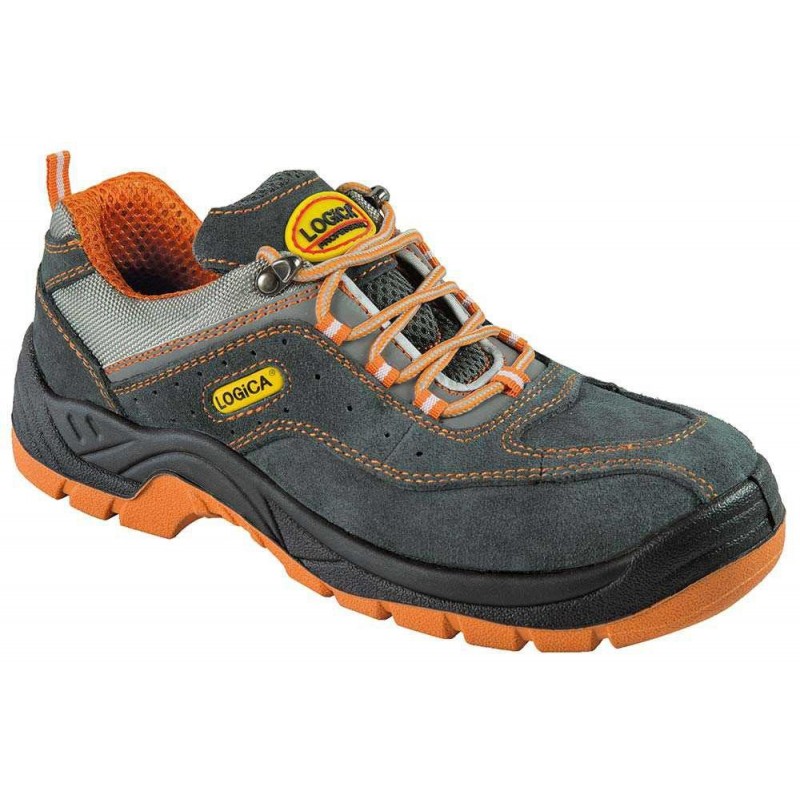 Scarpe antinfortunistiche Logica Black Orange Mix Greys/K S1P Taglia da 36 a 47