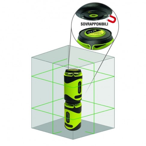 Doppio uso Autolivello laser verde Metrica flash 360° 61435
