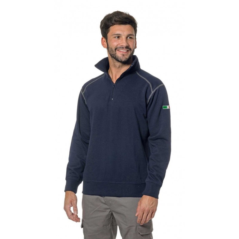 Felpa zip corta Logica Ambra 1/4/5/6 Taglia da S a XXXL