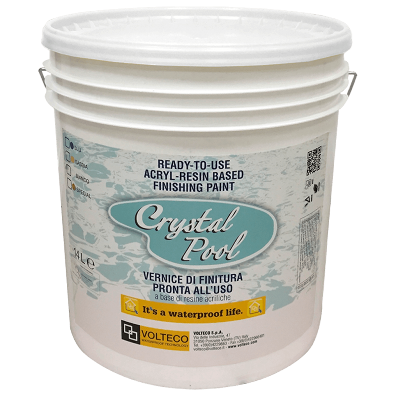Vernice satinata Volteco Crystal Pool (Secchio da 4 e 14 Lt) Vernice satinata Volteco Crystal Pool (Secchio da 4 e 14 Lt)