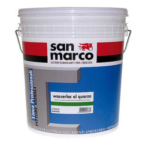 Idropittura lavabile riempitiva San Marco Wasserlac al quarzo per esterni (Secchio da 4 o 15 Lt) San Marco - 1
