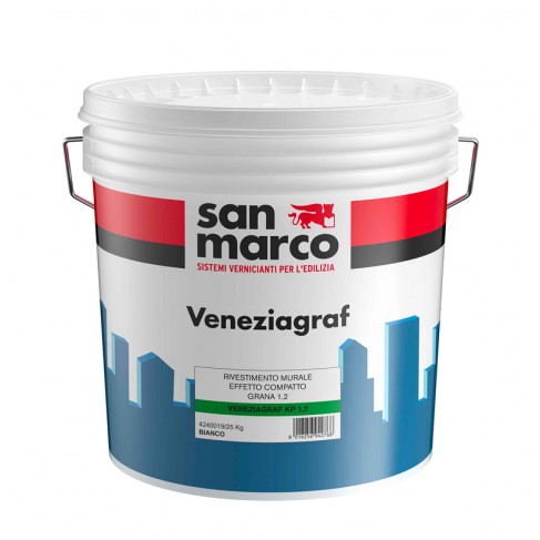 Rivestimento murale San Marco Veneziagraf effetto compatto Grana 1,2 (Secchio 25Kg) San Marco - 1