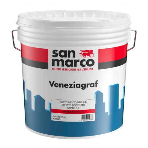 Rivestimento murale San Marco Veneziagraf effetto spatolato Grana 1,8 (Secchio 25Kg)