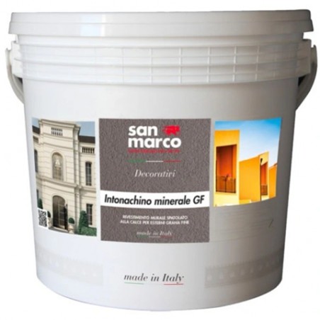 Intonachino minerale San Marco grana fine spatolato per esterni (Secchio 25Kg)