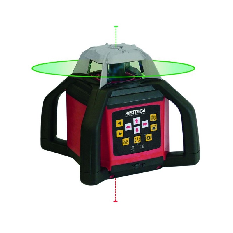 Livella laser rotante Metrica con raggio verde e ricezione 4 lati fino 500  metri