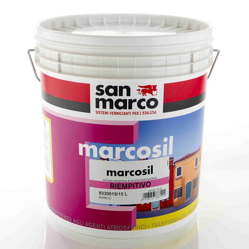 Pittura riempitiva San Marco Marcosil protettiva e decorativa per esterno (Secchio 15 Litri) Pittura riempitiva San Marco Marcosil protettiva e decorativa per esterno (Secchio 15 Litri)