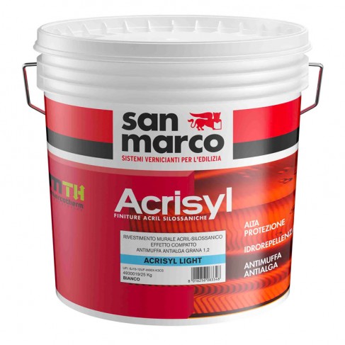 Rivestimento murale San Marco Acrisyl Light grana 1,5 alleggerito ad alte prestazioni (Secchio 20Kg)