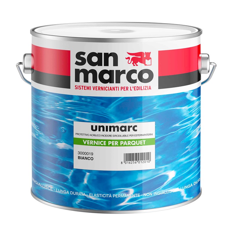 Vernice per parquet Unimarc San Marco finitura semilucida (Secchio da 10 Litri)