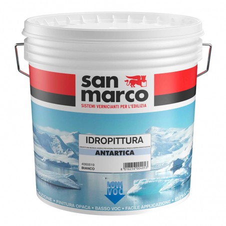 Idropittura lavabile Antartica San Marco asciugatura rapida per interni (Secchio da 4Lt o 14Lt)