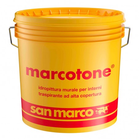 Idropittura traspirante Marcotone San Marco alta copertura per interni (Secchio 5 o 14 Litri)