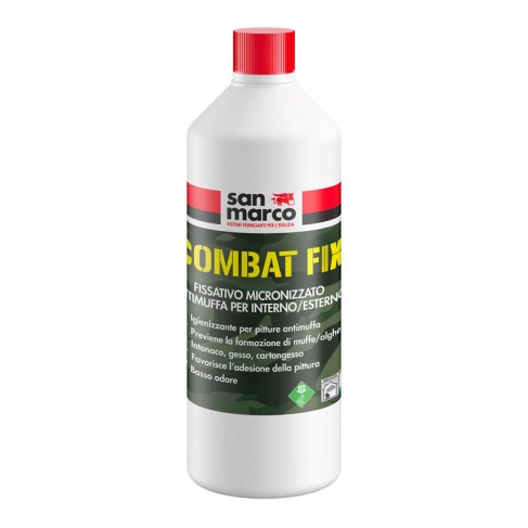Fissativo antimuffa Combat FIX San Marco trasparente per interni ed esterni (1Lt, 5Lt o 15Lt) San Marco - 1