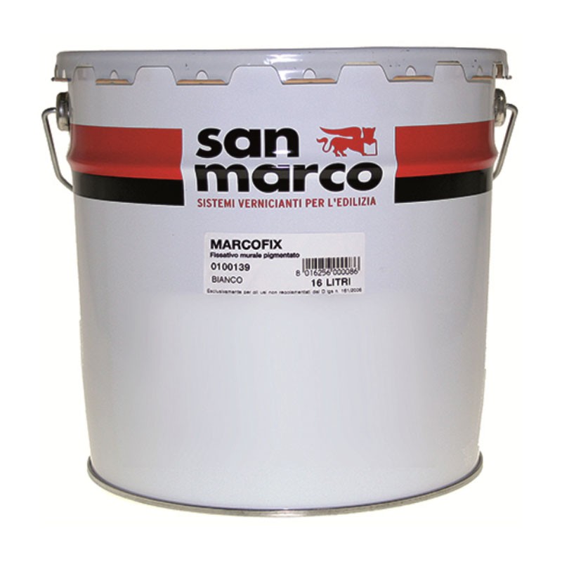 Fissativo murale pigmentato a solvente Marcofix San Marco per esterno (Secchio da 15Lt)