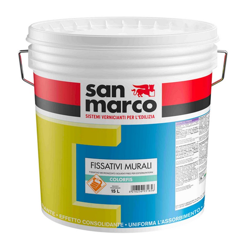 Fissativo micronizzato tinte intense Colorfis San Marco per interni ed esterni (Secchio 15 Litri)