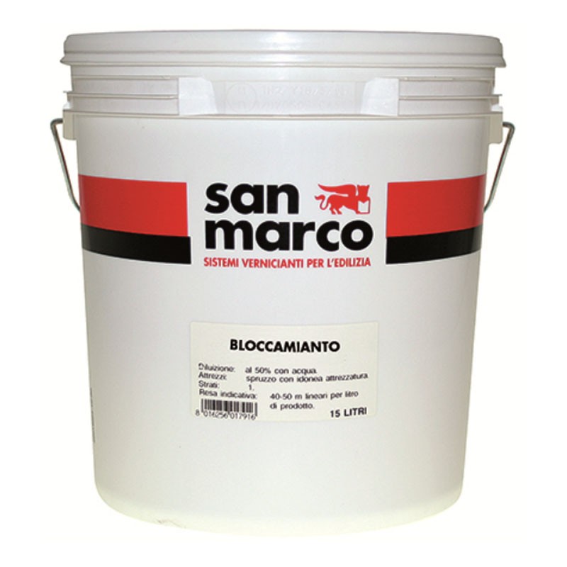 Pittura incapsulante Bloccamianto San Marco per cemento-amianto (Secchio 15 Lt)
