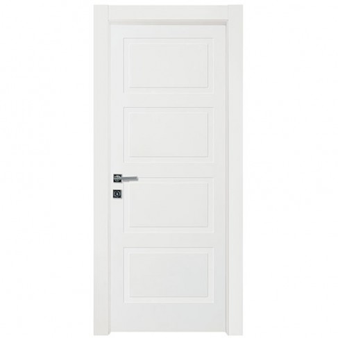 Porta a battente in legno bianco laccato Nusco Quadra 4B per interni Nusco - 1