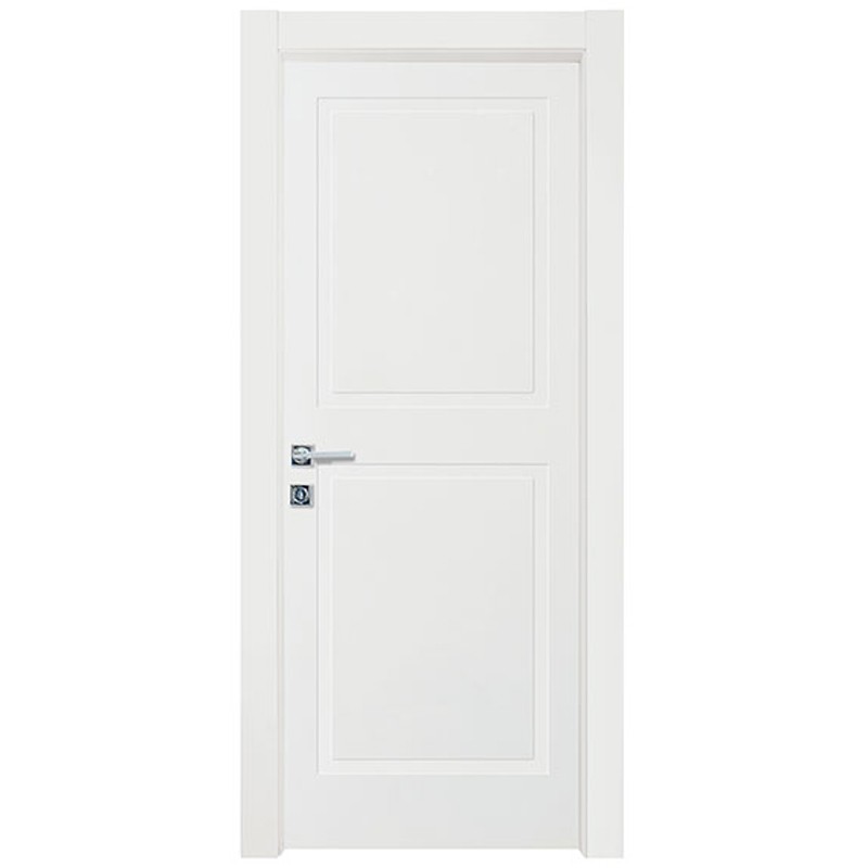 Porta a battente in legno bianco laccato Nusco Quadra 2B per interni Porta a battente in legno bianco laccato Nusco Quadra 2B per interni