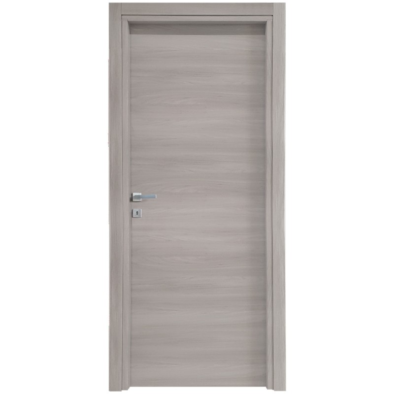 Porta a battente reversibile in legno Nusco Rever 2 grigio perla per interni