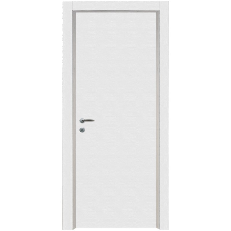 Porta a battente in legno Nusco Texture Frassino bianco per interni