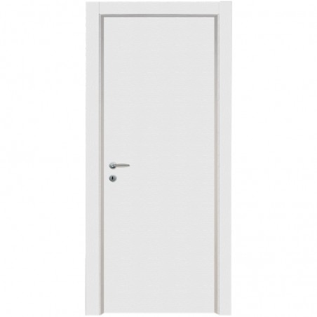 Porta a battente in legno Nusco Texture Frassino bianco per interni