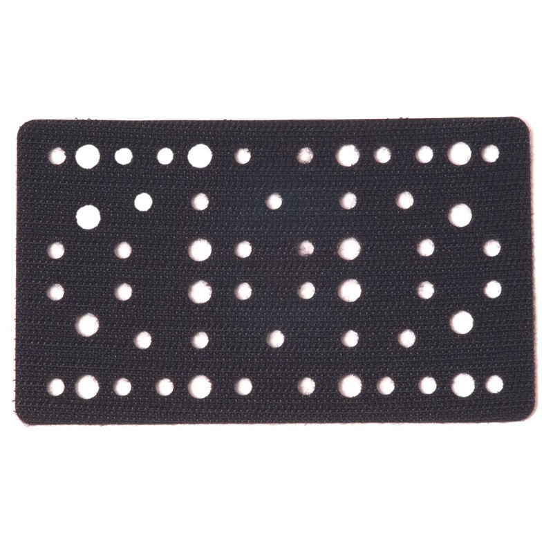 Proteggi platorello per levigatrici Mirka 81x133mm multiforatura a 54 fori Proteggi platorello per levigatrici Mirka 81x133mm multiforatura a 54 fori