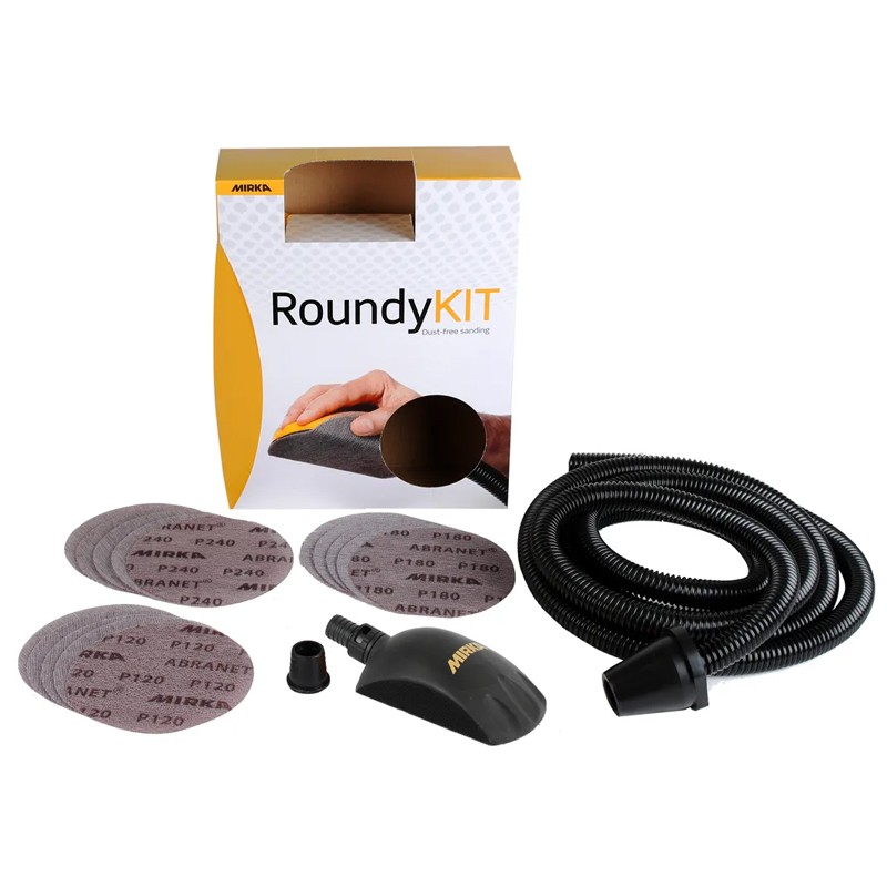 Kit tampone levigatura manuale Mirka Roundy con accessori Kit tampone levigatura manuale Mirka Roundy con accessori