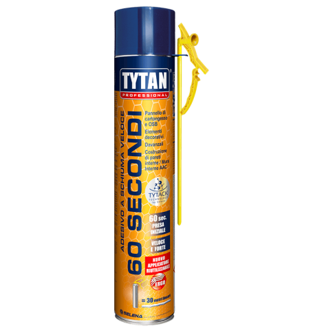 Schiuma adesiva universale Tytan 60 secondi gialla (Confezione da 750 ml) Tytan - 1