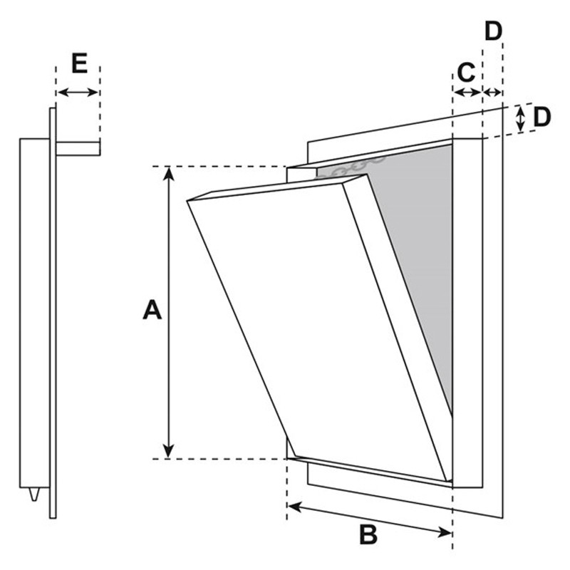 Botole d'ispezione piastrellabili FF Systems F3 per pareti in cartongesso, 12,5mm(2pz) FF Systems - 5 Botole d'ispezione piastrellabili FF Systems F3 per pareti in cartongesso, 12,5mm(2pz) FF Systems - 5