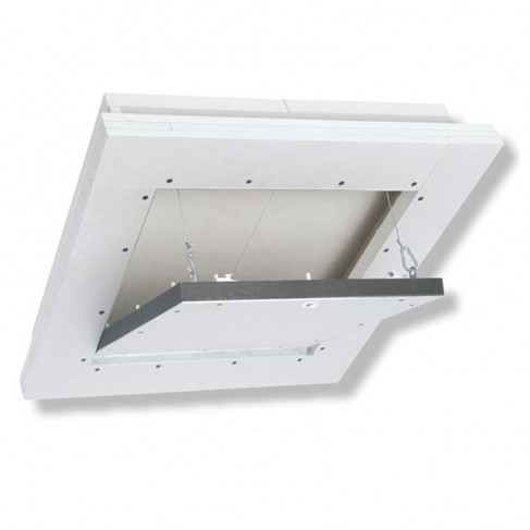 Botola d'ispezione per controsoffitto FF Systems F6 resistente al fuoco EI90, GKF 40mm FF Systems - 1