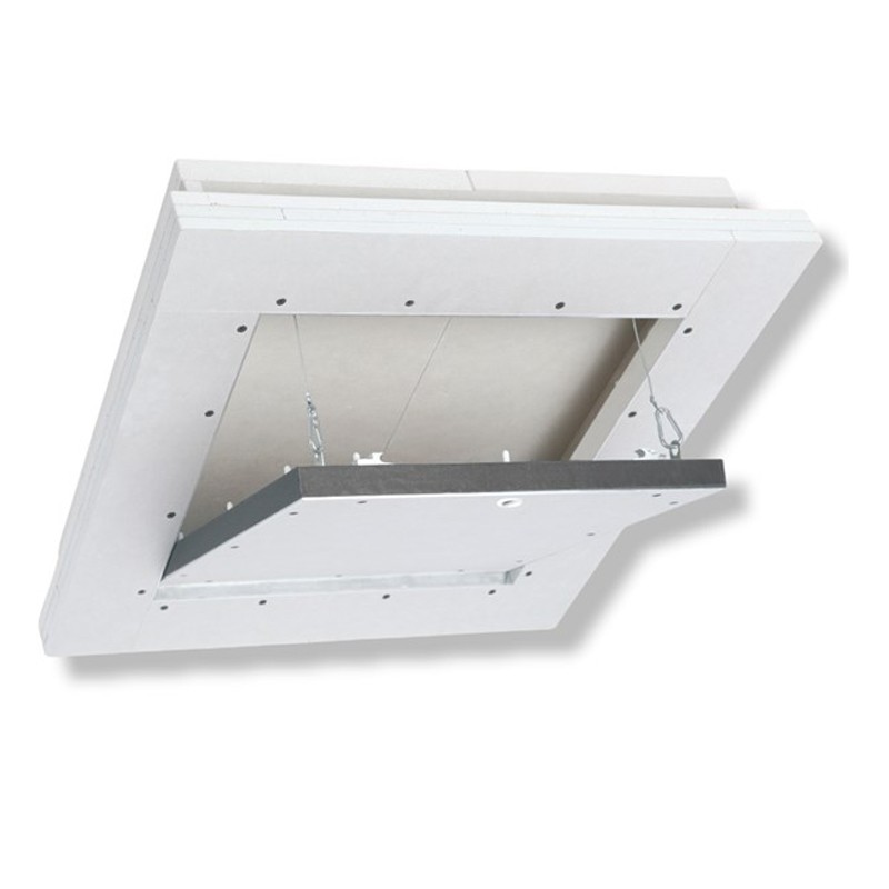 Botola d'ispezione per controsoffitto FF Systems F6 resistente al fuoco EI120, Fireboard 50mm FF Systems - 1 Botola d'ispezione per controsoffitto FF Systems F6 resistente al fuoco EI120, Fireboard 50mm FF Systems - 1