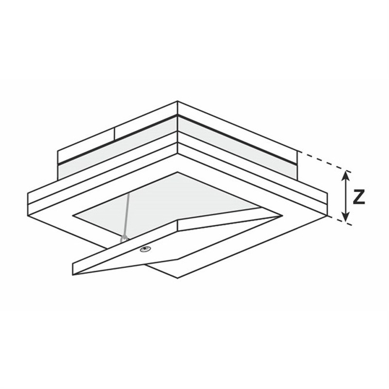 Botola d'ispezione per controsoffitto FF Systems F6 resistente al fuoco EI120, Fireboard 50mm FF Systems - 5 Botola d'ispezione per controsoffitto FF Systems F6 resistente al fuoco EI120, Fireboard 50mm FF Systems - 5