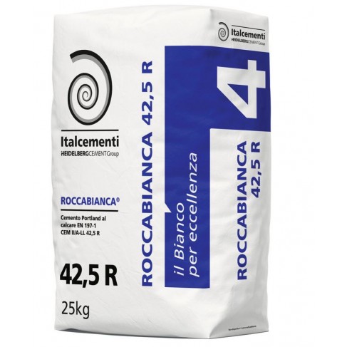 Cemento Italcementi Rocca Bianca 42,5 R (Sacco da 25 Kg)