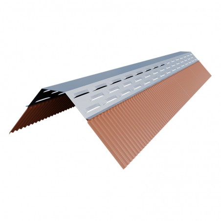 Sottocolmo ventilato rigido Riwega Venti-tech Metal  rosso marrone in acciaio e alluminio, 1000mm