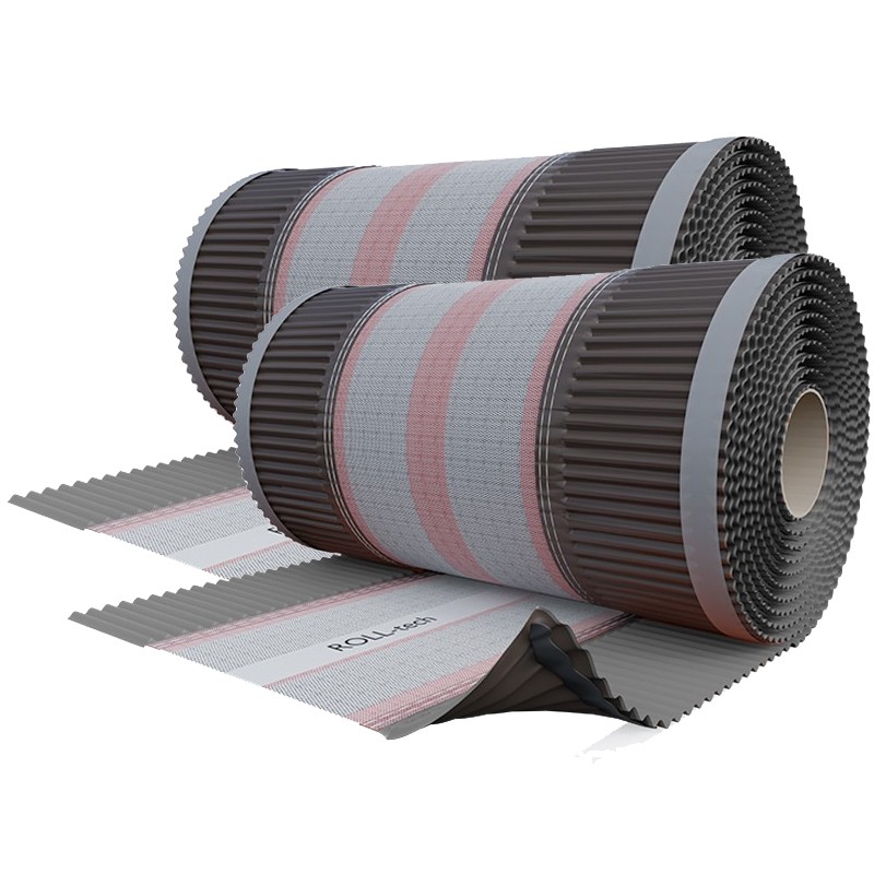 Sottocolmo ventilato Riwega Roll-Tech in polipropilene e alluminio grigio, 310mmx5metri