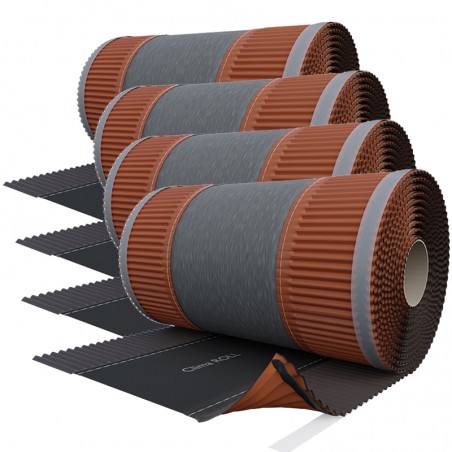 Sottocolmo ventilato Riwega Clima Roll nero in tessuto TNT e alluminio, 5metri