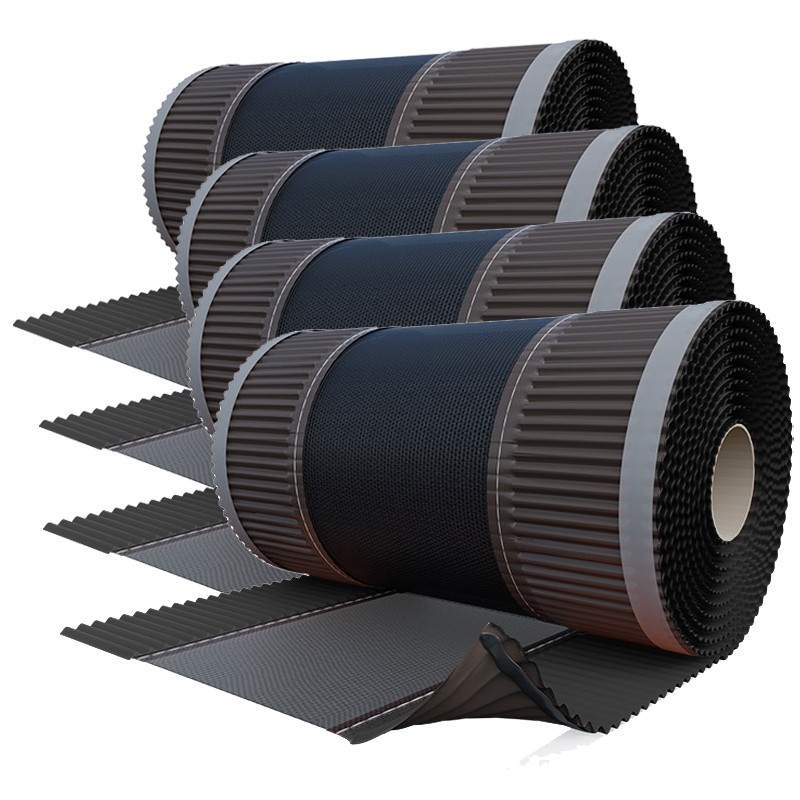 Sottocolmo ventilato Riwega Uni Air Roll nero in PP stabilizzato e alluminio, 5metri
