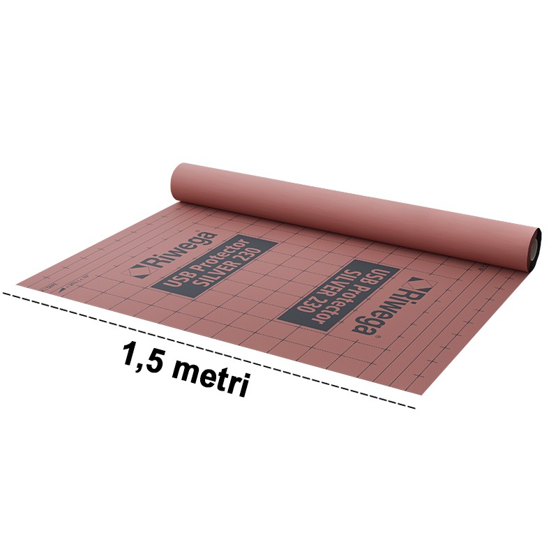 Membrana da tetto impermeabile traspirante Riwega USB Protector SILVER 230 in PET (rotolo 40 metri) Riwega - 1 Membrana da tetto impermeabile traspirante Riwega USB Protector SILVER 230 in PET (rotolo 40 metri) Riwega - 1
