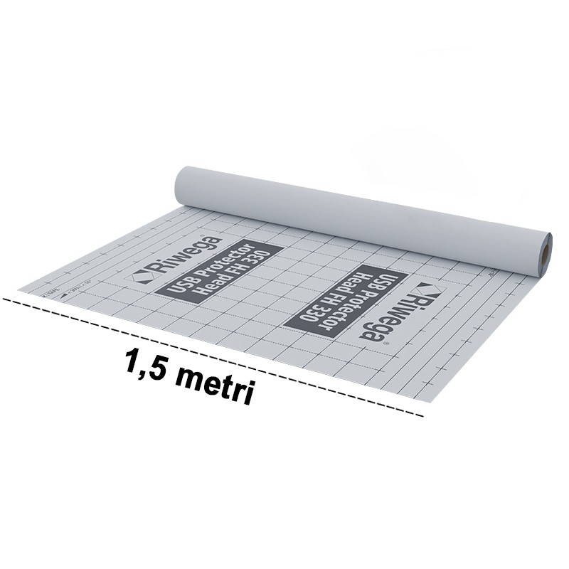Membrana da tetto impermeabile traspirante Riwega USB Protector Head FH 330 TOP SK in PP doppia banda adesiva(rotolo 1,5x40mt) R Membrana da tetto impermeabile traspirante Riwega USB Protector Head FH 330 TOP SK in PP doppia banda adesiva(rotolo 1,5x40mt) R