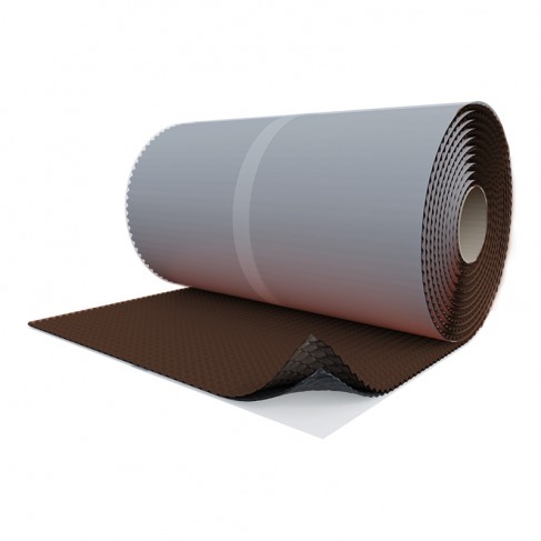 Raccordo per camino Riwega ROLL Flex TOP - Alu marrone in alluminio e butile (rotolo da 5 metri) Riwega - 1