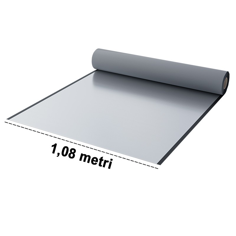 Barriera al vapore autoadesiva Riwega VSK Bitum Reflex 500 per tetti piani in legno e lamiere grecate (rotolo 1,08x50 metri) Riw Barriera al vapore autoadesiva Riwega VSK Bitum Reflex 500 per tetti piani in legno e lamiere grecate (rotolo 1,08x50 metri) Riw