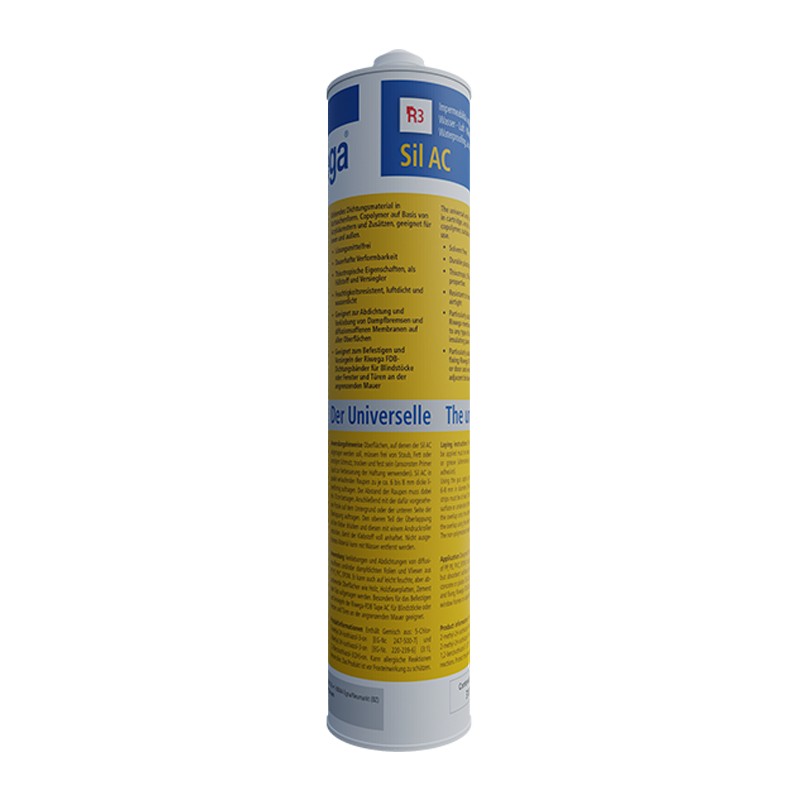 Collanti universali Riwega Sil AC alta tenuta per schermi e membrane traspiranti in cartucce da 310ml (20pz) Riwega - 1 Collanti universali Riwega Sil AC alta tenuta per schermi e membrane traspiranti in cartucce da 310ml (20pz) Riwega - 1