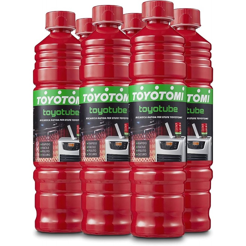 Ricarica Rapida per stufe Toyotomi (1 scatola con 6 bottiglie da 1,4 Lt)