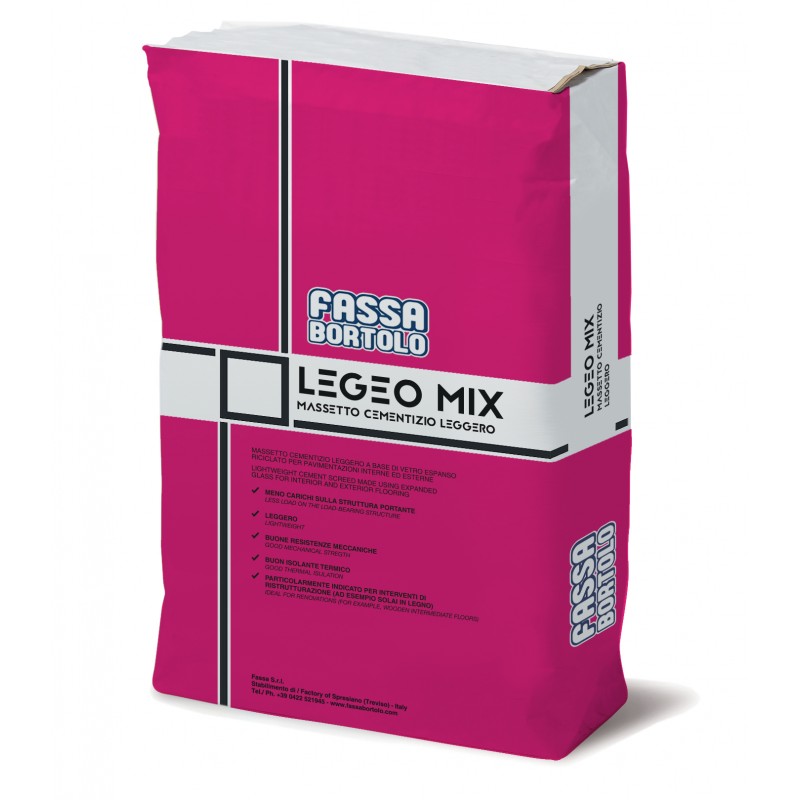 Massetto cementizio Fassa Bortolo Legeo Mix (Sacco 25 Kg)