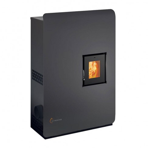 Stufa a pellet ermetica TermoVana Wave 8,0 Plus antracite