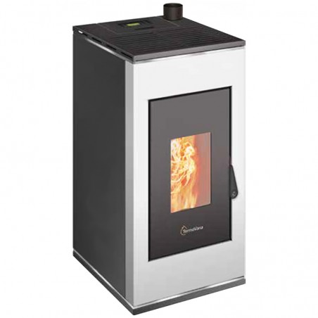 Stufa a pellet ermetica TermoVana Sofia 9.0 UP Bianca con uscita fumi superiore, 8kW Termovana - 1