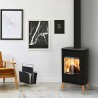Stufa a legna ermetica TermoVana Nice 8,0 Feet Nero opaco con piedini in legno, 7,6kW Termovana - 3 Stufa a legna ermetica TermoVana Nice 8,0 Feet Nero opaco con piedini in legno, 7,6kW Termovana - 3
