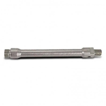 Prolunga in acciaio per carotatrici Rurmec M16-1/2" Gas con incavo per punta di centraggio, 200mm Rurmec - 1