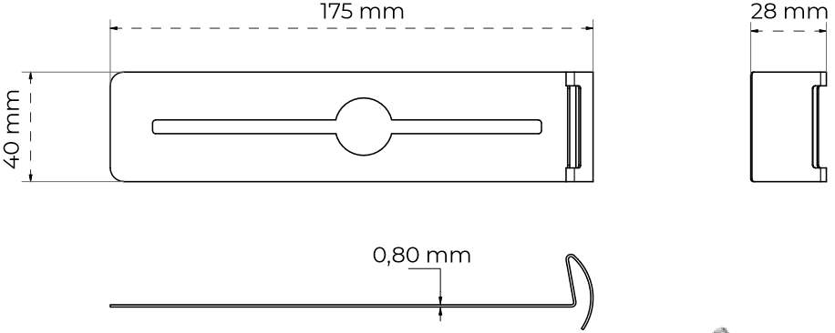 Ctuoptuo Supporto Per Bandiera Laterale Bianco, Staffa A Parete In Acciaio Per Palo Da 2,5 Cm, Con 4 Viti - 4