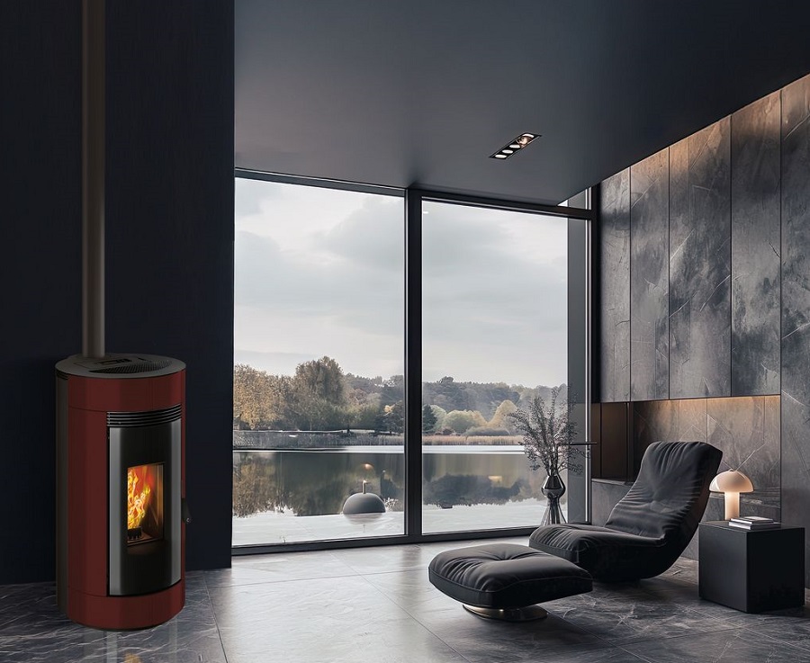 Dettaglio stufa a pellet Louvre 9 Tecnovana