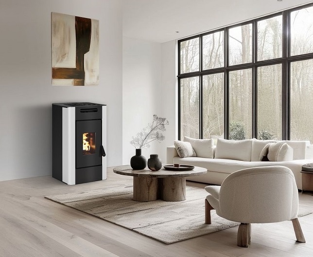 Dettaglio stufa a pellet Wave 8.0 Plus Tecnovana